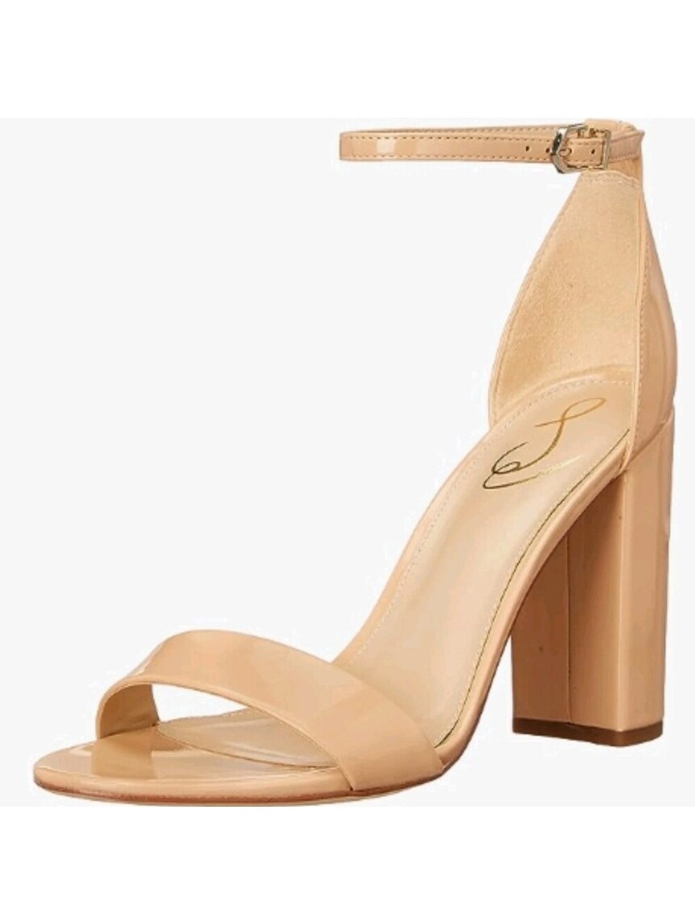 Sam Edelman Womens Size 9 Robyn Yaro Sandal Beige Blush Ankle Strap Block Heel